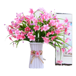 冰箱上面放的假花客厅摆设桌面婚庆过年盆花餐厅装饰餐桌干