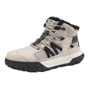 jeep吉普棉鞋男鞋2025冬季新款男士鞋子冬天加绒加厚保暖雪地靴男