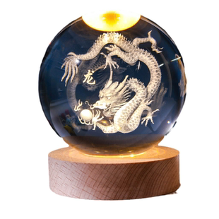属相十二生肖水晶球夜灯发光桌面摆件男生生日礼物女生实用礼物