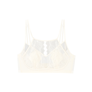 法式内衣女薄款显胸小无钢圈性感蕾丝超薄细肩带美背文胸2025新款