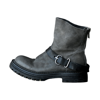 Mantova曼托瓦秋冬手工水洗马皮马丁靴复古英伦骑士靴百搭女短靴