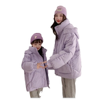 儿童羽绒棉服女童2025新款中大童秋冬季外套厚亲子装冬装母女棉袄