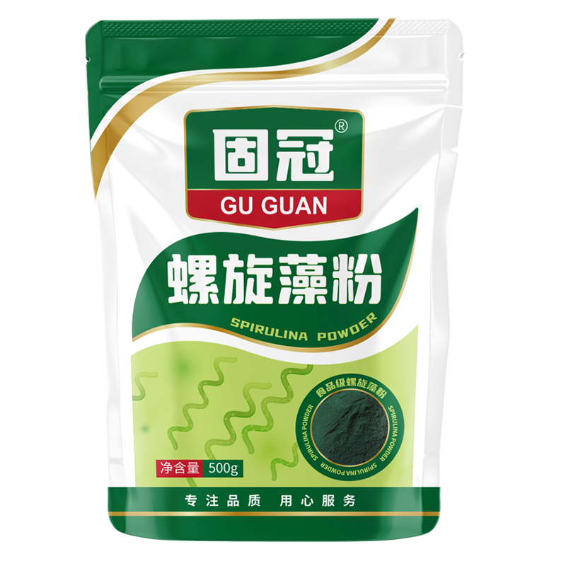 正品固冠牌纯螺旋藻粉500g云南食品级海藻粉汁程海湖人食用钝顶