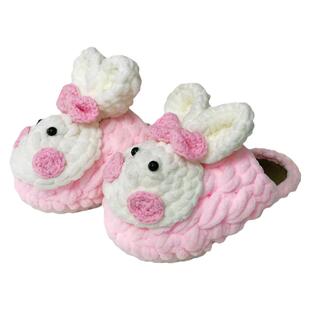 勾拖鞋毛线和鞋底全套纯手工编织儿童拖鞋diy材料包针织成品冬季