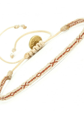 西班牙撞色花纹编织叠戴手绳