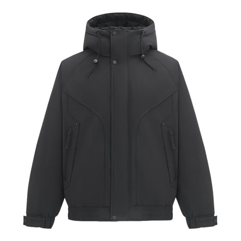 雪中飞男士短款工装羽绒服保暖