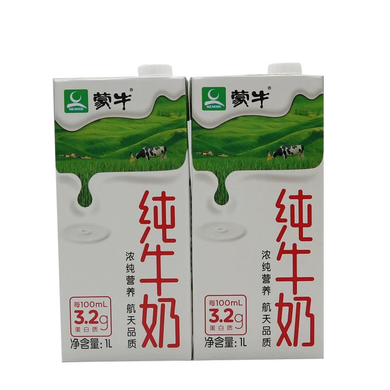 （8月）蒙牛1L升*6瓶全脂纯牛奶灭菌乳 纯牛奶江浙沪皖包邮