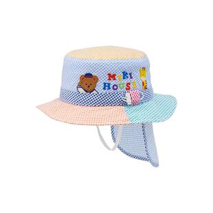 MIKIHOUSE儿童帽子宝宝防晒帽春夏清凉洋气外出防风帽