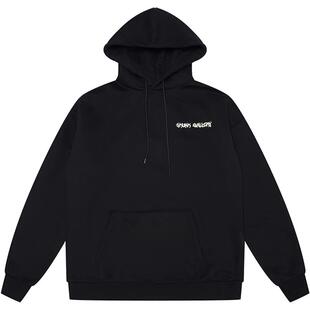 SKUNK GALLERY(SKG)美式加绒基础连帽卫衣男女潮牌情侣套头帽衫