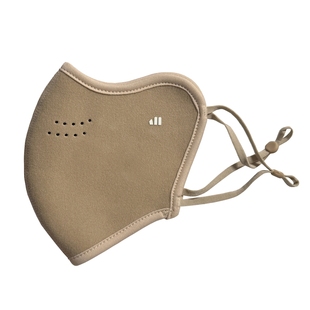 秋冬季新款保暖口罩女防寒亲肤弹力绒发热面罩纯色冬天有透气孔