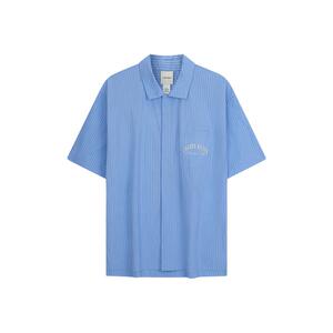 CK男士纯棉府绸条纹短袖家居服