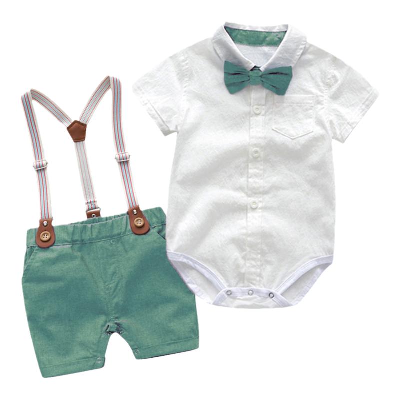 Baby Boy Clothes Summer Gentleman Birthday Suits Newborn Par