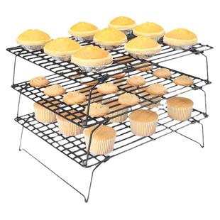 学厨蛋糕冷却架倒扣戚风曲奇月饼干面包晾架凉网可折叠烘焙工具