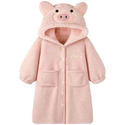 珊瑚绒睡袍女款加厚保暖