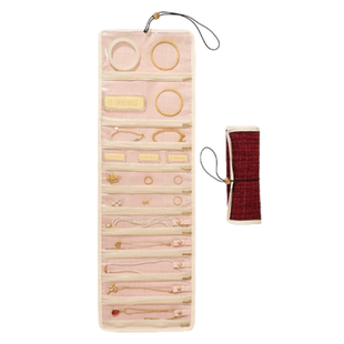 黄金收纳册2026新款首饰收纳包小香风黄金首饰收纳包册升级款旅行便携首饰收纳卷包加长首饰卷盒送人礼物