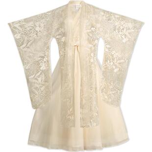 月婵原创晋制汉服女2025新款改良版魏晋中国风齐腰交领超仙气古装