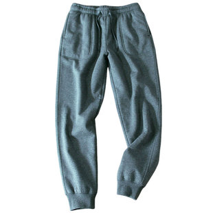 小日子原单货秋冬季羊羔绒卫裤男加绒加厚休闲裤日系复古保暖棉裤