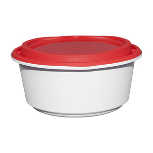 锁扣一次性饭盒1000ml圆碗加厚锁扣外卖防漏汤碗快餐盒便当盒商用