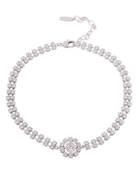 JOOMiLiM茱蜜浪漫双排仿水晶项链陆婷玉同款几何女浪漫优雅高级感