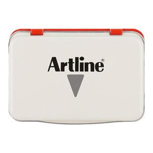 日本旗牌雅丽Artline办公中号方形印台印泥盒红色黑色印油财会用品蓝色印油印泥空白印台EHJ-2