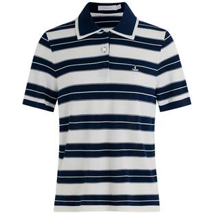 Navigare意大利小帆船条纹短袖POLO衫女2026夏季新款翻领针织T恤