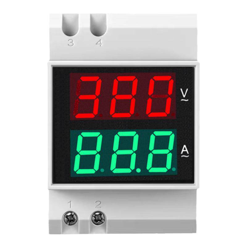 导轨式交流电压电流表数显双显家用220v三相380v智能空开D52-2042
