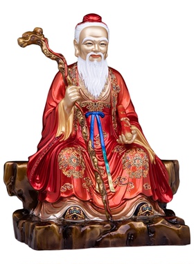 月老星君铜像月下老人神像牵红绳桃花运旺姻缘全铜家用供奉摆件