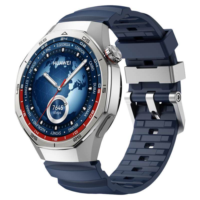 适用华为GT6pro氟橡胶手表带watch5野径4pro蔚蓝gt5Pro钛合金扣FKM腕表带运动GT4智能3男ultimate2夏runner2
