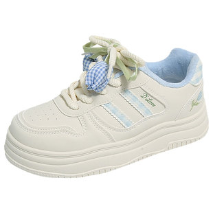 冬季保暖二棉鞋女款2025新款加绒加厚小白鞋厚底学生运动休闲板鞋