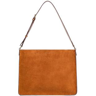 BeauToday真皮斜挎包美拉德风大容量包包托特包女款真皮单肩包包