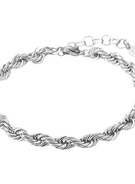 高级感简约钛钢手链女个性欧美极简素链新款小众ins夸张酷潮饰品