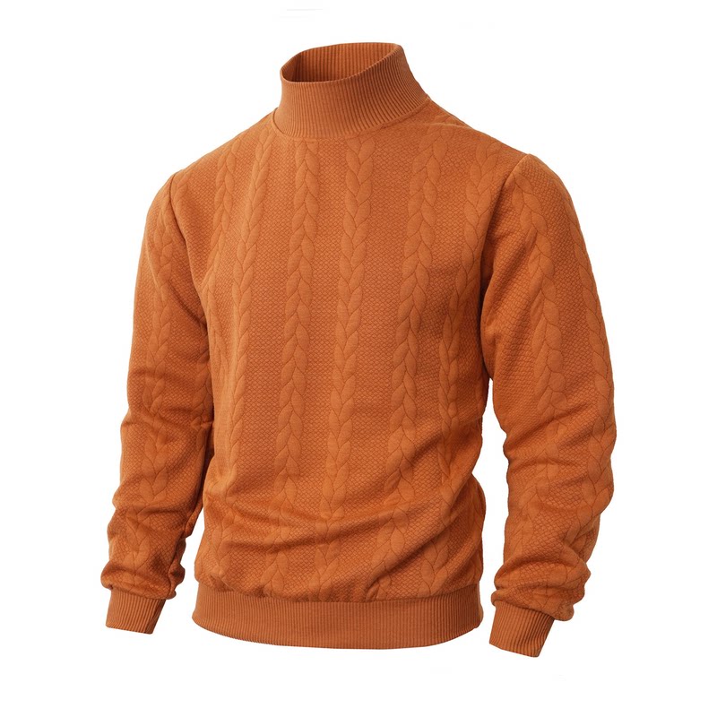 外贸男装2026秋冬复古卫衣高领加厚保暖套头上衣Men's sweatshirt