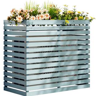 室外空调罩外机保护罩户外防护罩防雨防晒百叶格栅置物架遮挡装饰