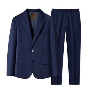 【轻奢羊毛】庄吉经典男士西服套装2026春季新款商务正装结婚套西