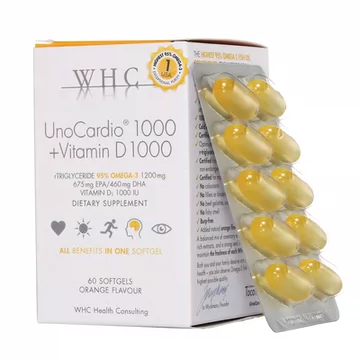 WHC小千金鱼油95%高纯度补脑润眼60粒