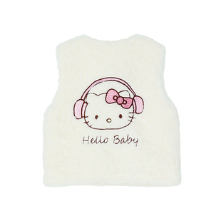 小O宝童装 宝宝羊羔毛马甲女毛绒2025冬季新款女童加绒马甲外套