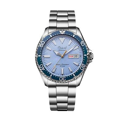 东方双狮时尚蓝宝石表镜机械表