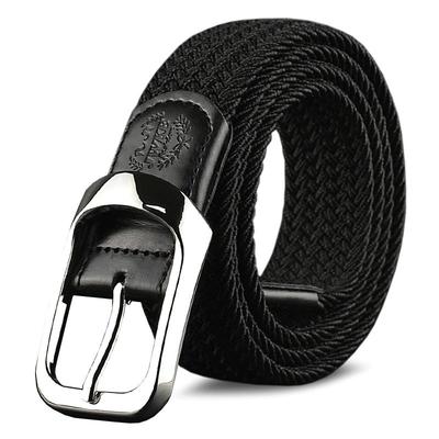 编织年轻人休闲风弹性帆布腰带