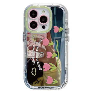 气囊镜面diy任意机型手机壳定制情侣适用苹果16来图订制宝宝照片iphone15promax补妆镜亚力克12宠物图案X玻璃