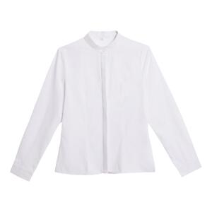 职业立领白衬衫女正装长袖修身型百搭纯色工装服衬衣2026新款百搭