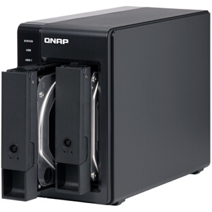 QNAP威联通硬盘盒TR-002 两盘位磁盘阵列USB 外接盒 可组raid 扩展柜，扩充设备