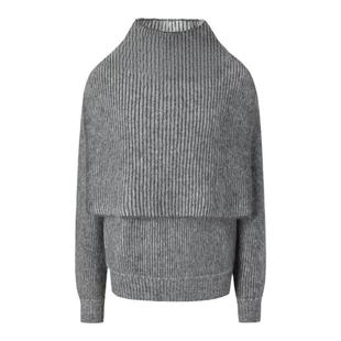 IMM尹默冬苏力羊毛混纺肌理感宽松高领挺括毛针织衫上衣女