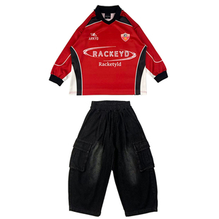 哈尼酷街舞儿童潮服酷帅嘻哈炸街女孩套装hiphop童装街舞服装男童