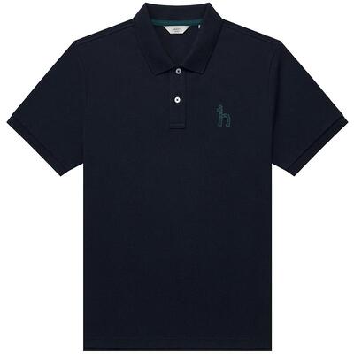 哈吉斯男士简约纯色POLO衫