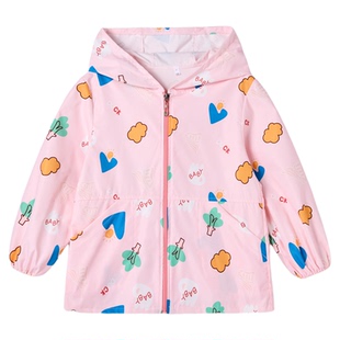 儿童罩衣羽绒服护衣防水防脏外穿学生绘画宝宝吃饭幼儿园罩衫女