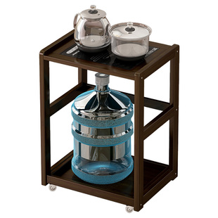 茶桌家用小茶台边柜侧柜实木泡茶吧机茶几烧水壶一体水桶架茶水柜