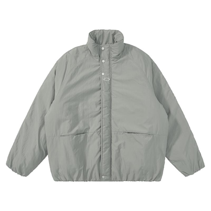 简约纯色休闲通勤立领棉服棉衣男