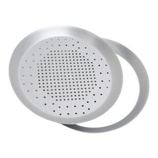 不粘芝心披萨烤盘厚铝合金烤箱专用带孔烘焙工具pizza薄脆盘托盘