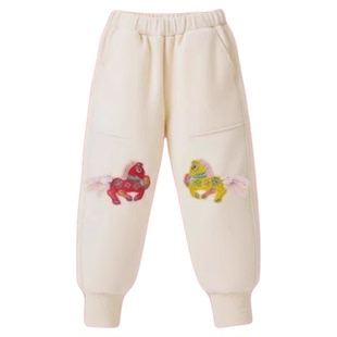 年衣儿童裤子男女童秋冬新款国风卫裤休闲裤宝宝运动裤灯笼裤加绒