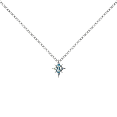 Kna迷你八角星芒纯银锁骨链